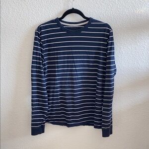 Vans Blue and White Striped long-sleeve Shirt